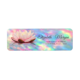 Elegant Lotus Holographic Iridescent Opal