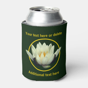 Elegant Lotus Lily Flower Personalized  Can Cooler