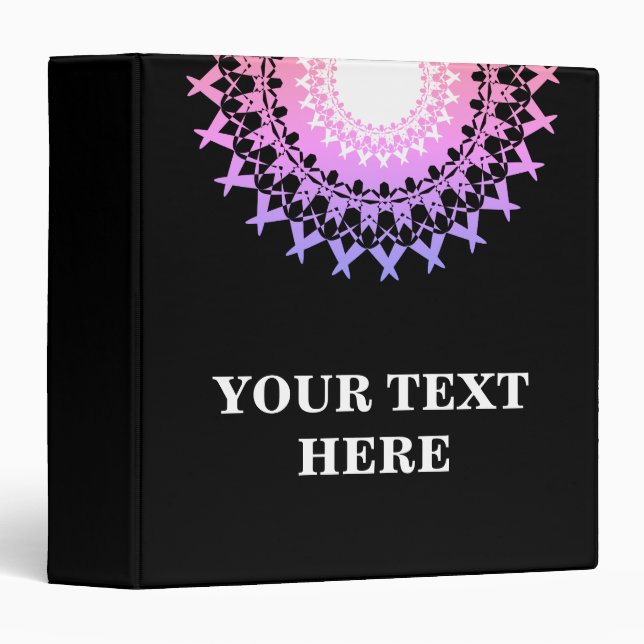 Elegant Lotus Mandala Binder (Front/Spine)