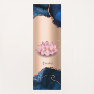 Elegant Lotus Marble Agate Yoga Yoga Mat