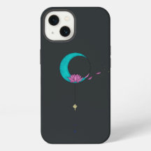 Elegant Lotus Moon Black iPhone / iPad case