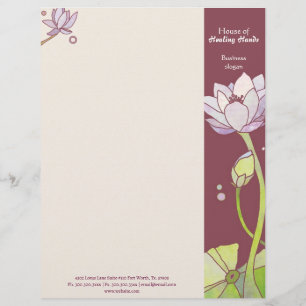 Elegant Lotus Spa or Fashion Business Letterhead