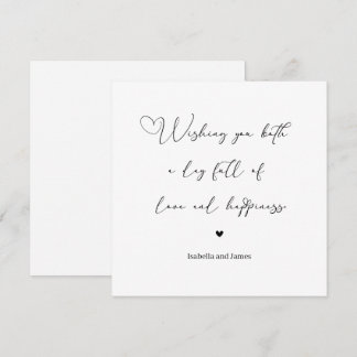 Elegant Love and Happiness Wedding Greeting Card