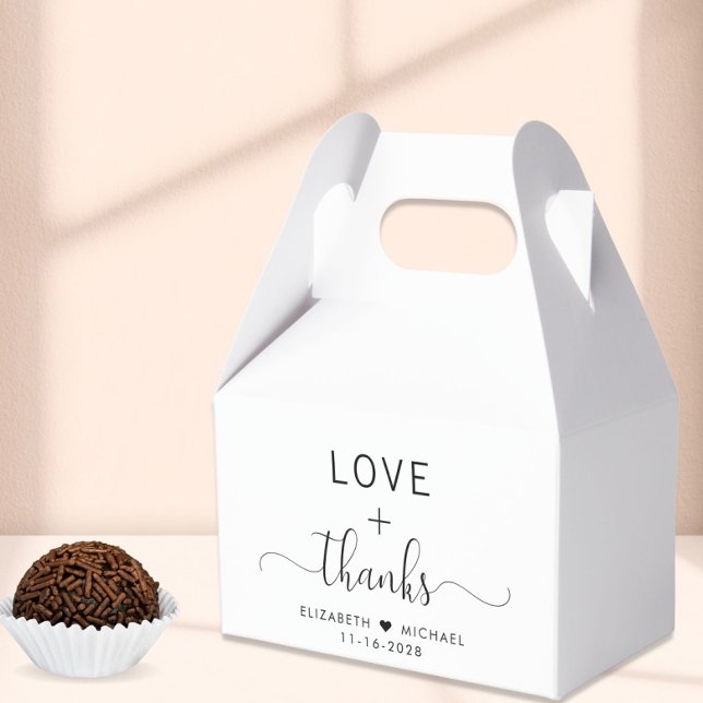 Elegant Love And Thanks Wedding Favor Box (Creator Uploaded)