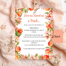 Elegant Love As Sweet As A Peach Bridal Shower