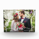 Elegant Love Bride Groom Wedding Photo Block<br><div class="desc">Elegant Love Wedding Bride and Groom Photo Block</div>