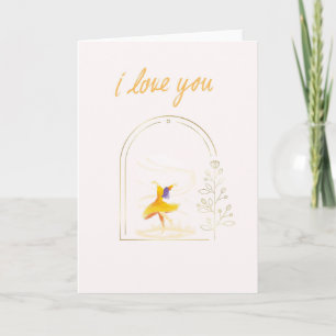 Elegant Love Card I Love You with Dancing Woman