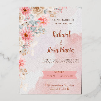 Elegant Love : Carte d'invitation de Mariage Celeb