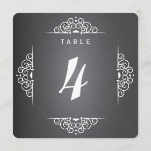 Elegant Love Chalkboard Wedding Table Number Card
