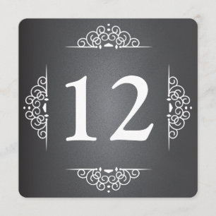 Elegant Love Chalkboard Wedding Table Number Card