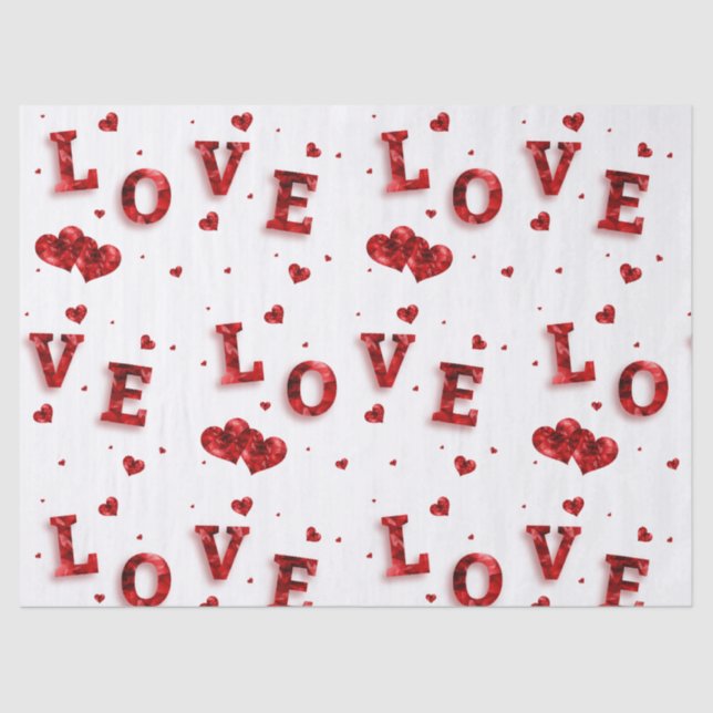Elegant Love designed Tissue Paper (Front)