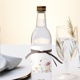 Elegant Love in bloom Bridal shower   Wine Label