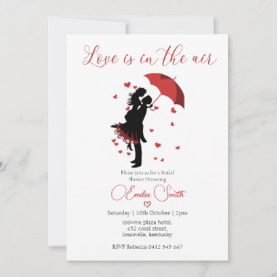 Elegant Love is in the air  bridal shower  Invitation