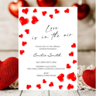 Elegant Love is in the air bridal shower   Invitation