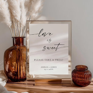 Elegant Love is Sweet Shower Dessert Sign