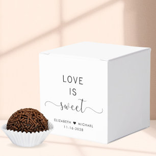 Elegant Love Is Sweet Wedding Favor Box