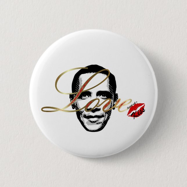 elegant love Obama 2 Inch Round Button (Front)