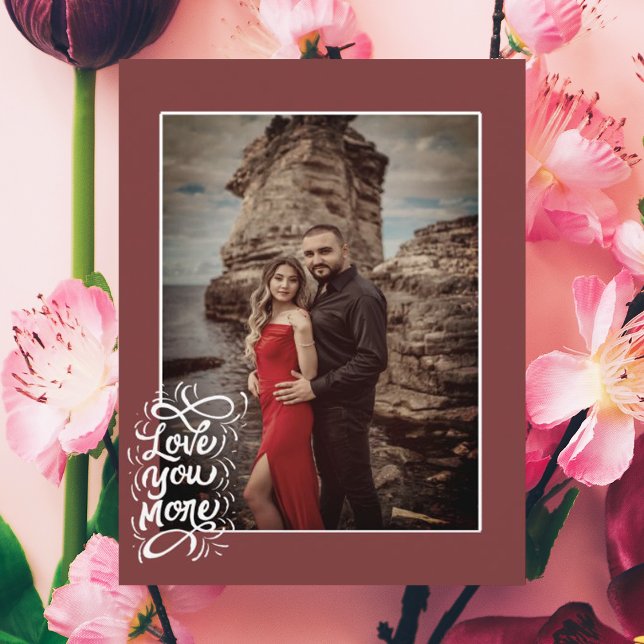 Elegant Love Script Valentine's Photo Holiday Card (Creator Uploaded)