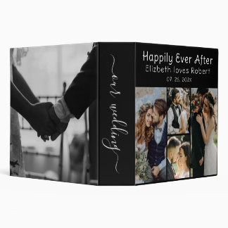 Elegant Love Script Wedding Photo Album Binder