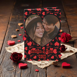 Elegant LOVE Valentine's Photo & Messages folded Card