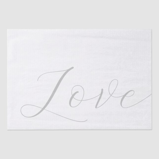 Elegant Love Wedding Tissue Paper (Front)