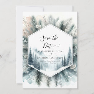 Elegant Lovely Mountain Wedding Save The Date