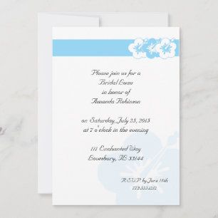 Élégant Luau Thème Invitations Bleu