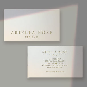 Elegant Lux Professional Silver Grey Gradient Business Card
