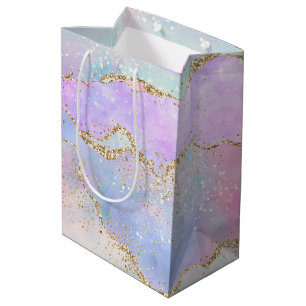 Elegant Luxe Agate   Gorgeous Easter Watercolor Medium Gift Bag
