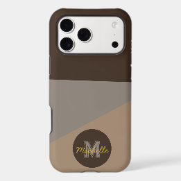 Élégant Luxe Calme Marron & Beige Nom Personnalisé