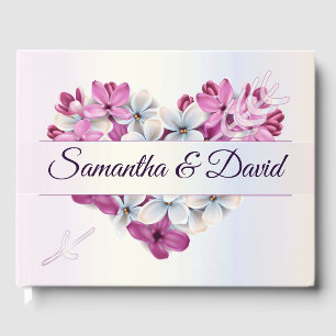 Elégant Luxe Coeur Floral design Livre d'or