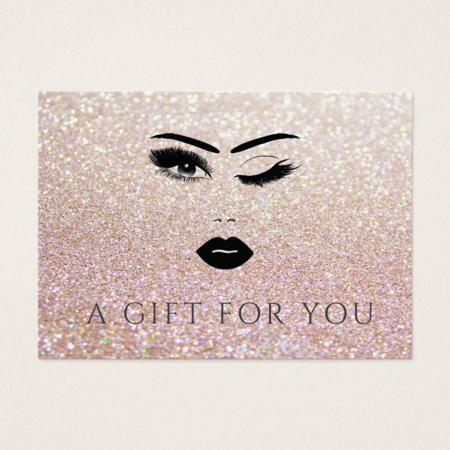 Elégant luxe moderne visage de fille glittery (Devant)