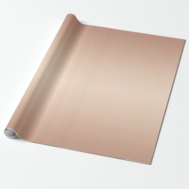 Elegant Luxe Soft Pink Rose Gold Wrapping Paper (Unrolled)
