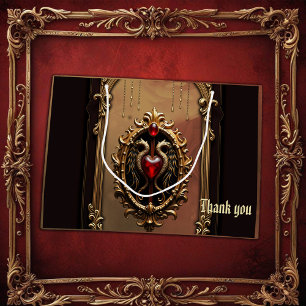 Elegant luxurious heart emblem.  large gift bag