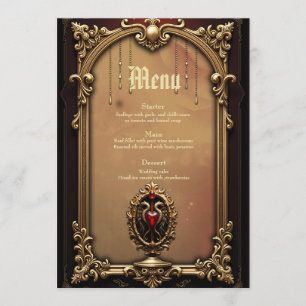 Elegant luxurious heart emblem. menu