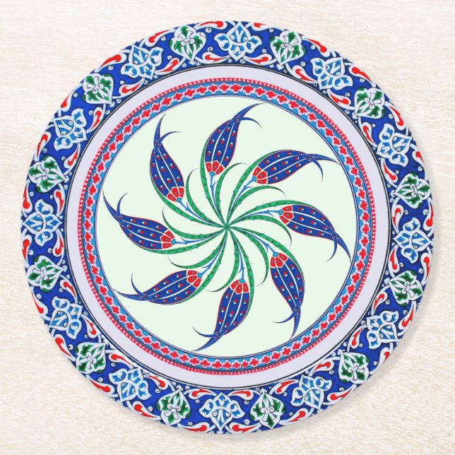 Elegant Luxurious Paper Coasters (Front)