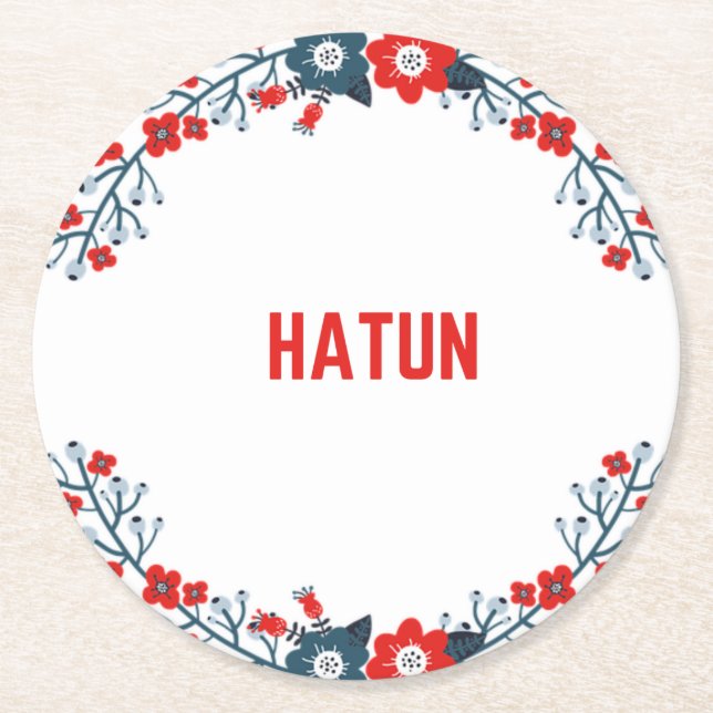 Elegant Luxurious Paper Coasters (Front)