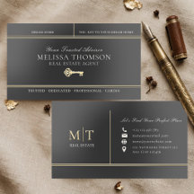 Elegant Luxury Black Gold Real Estate Professional