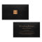 Elegant luxury black leather copper gold monogram