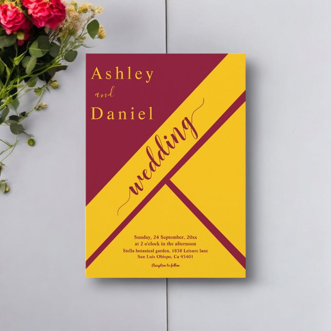 Elegant Luxury Burgundy And Gold Gilded Wedding Invitation (Creator Uploaded)