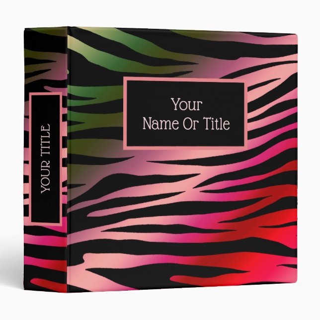 Elegant Luxury Colourful Tiger Binder (Front/Spine)