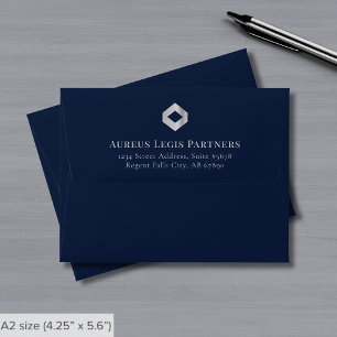 Elegant Luxury Custom Logo Note Card Envelope