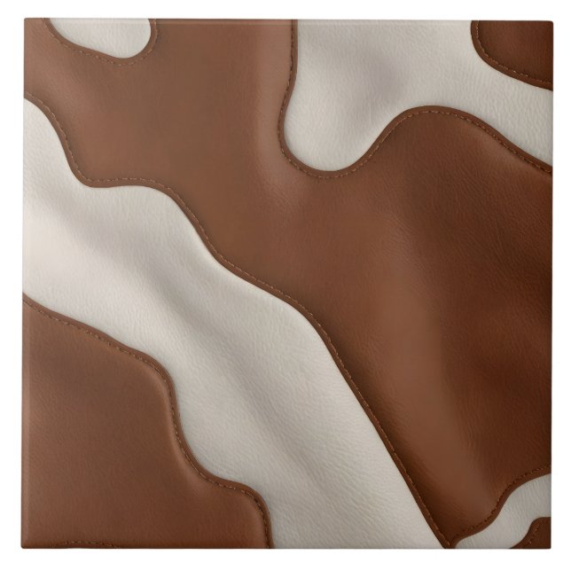 Elegant Luxury Faux Cow Leather Modern Collection Tile (Front)