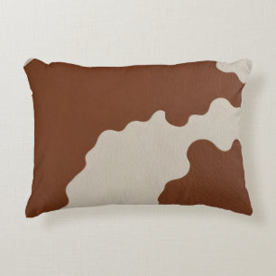 Elegant Luxury Faux Cow Leather Popular Collection Accent Pillow