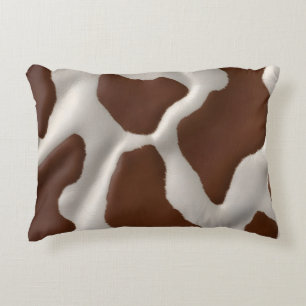 Elegant Luxury Faux Cow Leather Trendy Collection Accent Pillow