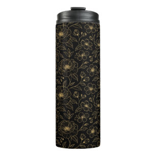 Elegant Luxury Floral Seamless Thermal Tumbler