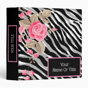 Elegant Luxury Floral Tiger Binder