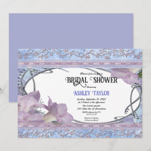 Elegant Luxury Glam Classic Formal Bridal Shower Invitation