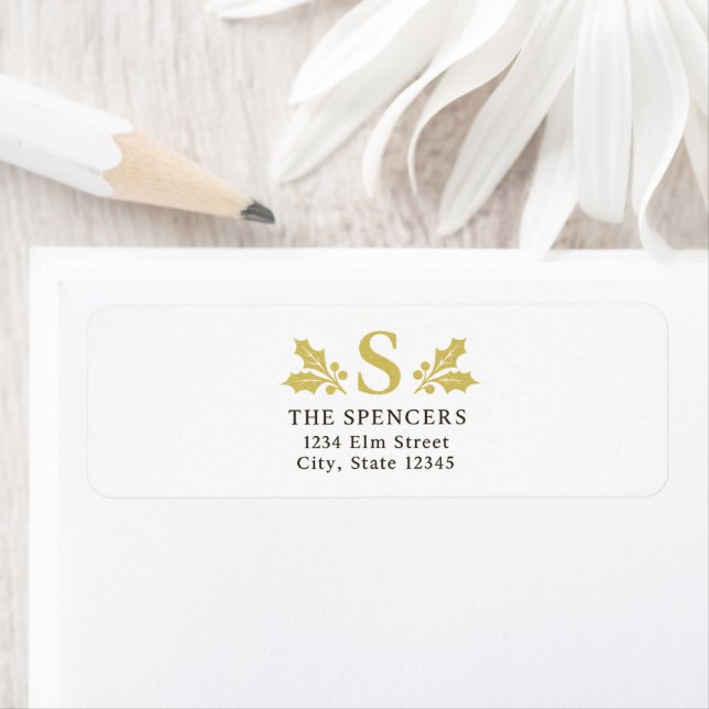 Elegant Luxury Gold Foil Monogram Christmas (Insitu)