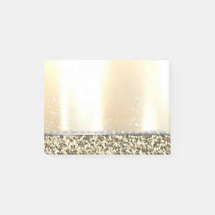 Elegant Luxury Gold Glitter ,Diamonds,Pearls Post-it Notes